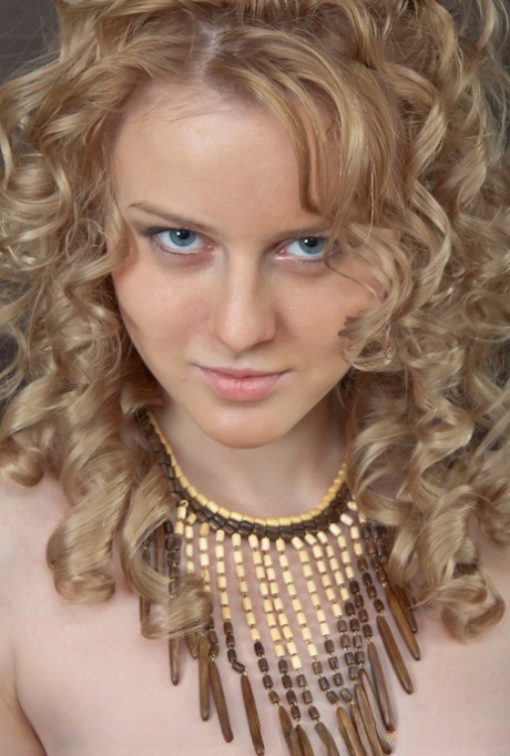 Beautiful teen Sasha R on her knees & spreading long legs naked in the mirror