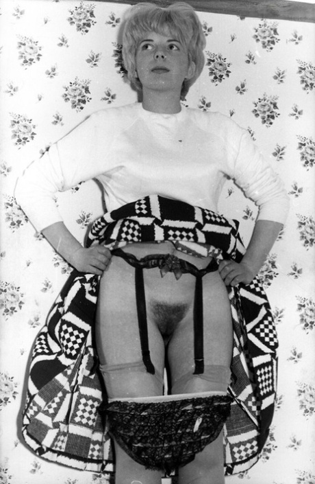 Older woman from days gone by exhibit their hairy vaginas
