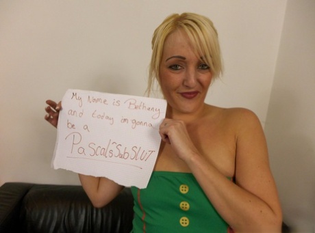 Blonde amateur Bethany Richards gets totally naked in front Santa Claus