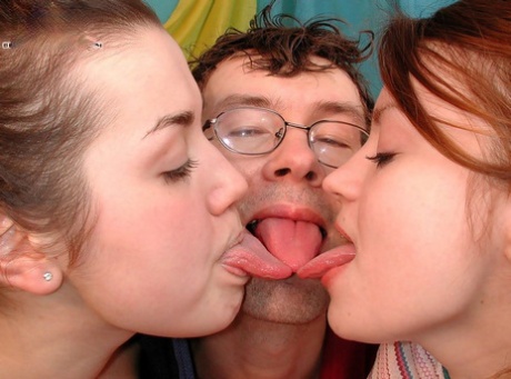 Bisexual teens have a threesome with a somewhat older guy