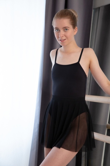 Young dancer Clockwork Victoria gets banged in the studio in her dance attire
