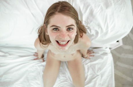Tiny pornstar Alice March getting fucked in cunt and asshole by huge penis