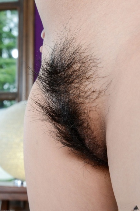 Asian cutie Omorose on all fours showcasing her unshaved asshole  furry pussy