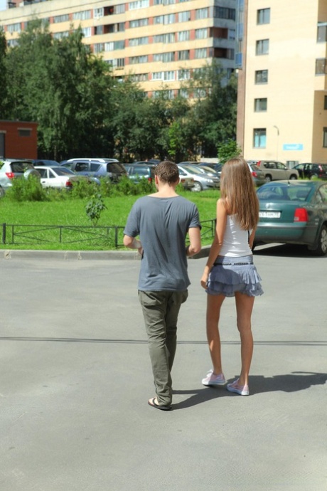 Skinny long-legged teen Olivia I gets her holes licked and dicked hard