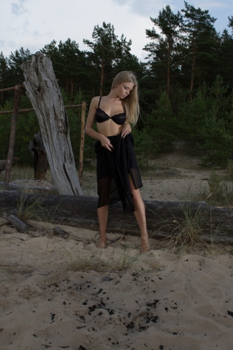 Sweet skinny teen Lolly O licks her own big tits and rubs her pussy