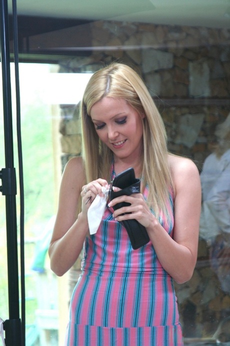 Blonde lesbians Sophie Moone & Cherry Pink get filmed licking pussy