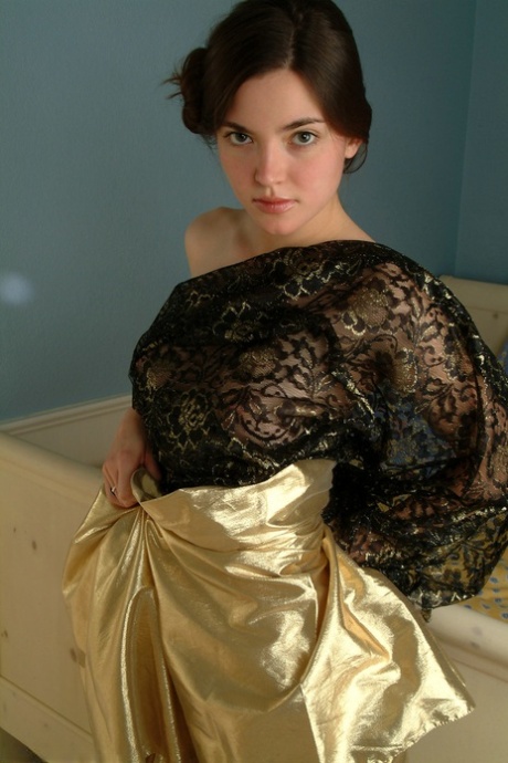 Beautiful amateur Josie unveils her amazing tits and her hairy pussy