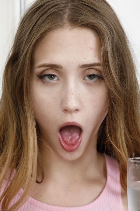 Cute babe with a big booty Audrey Hempburne spreads her love holes up close