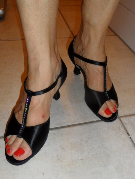 Older ladies show their mature feet in hot shoes in a foot fetish compilation