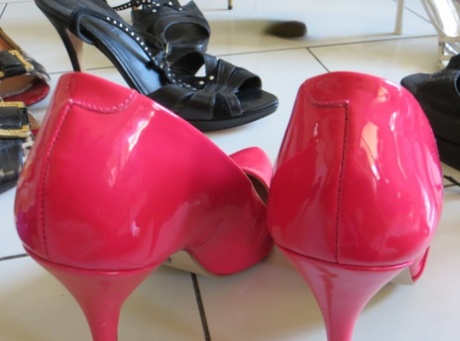 Older ladies show their mature feet in hot shoes in a foot fetish compilation