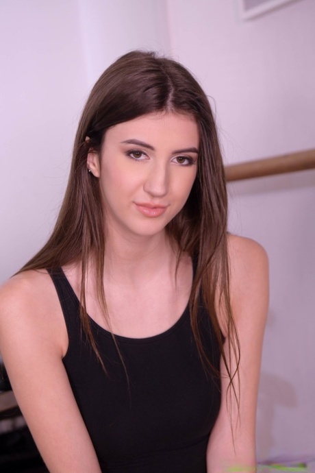 Fit beauty Lina Luxa gets her hands tied up and her booty fucked at the gym