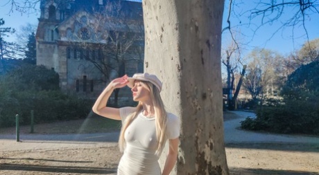 Skinny blonde Melody Mark has an MFM 3some with Matt Bird & his stepdad