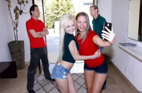 Pretty teens have hardcore sex with hung men in a wild IR compilation