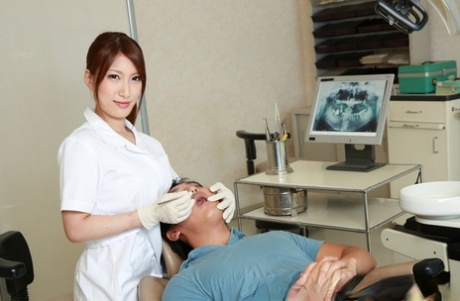 Naughty Asian nurse Yume Mitsuki fucks a patient & lets him cum inside her