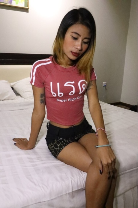 Skinny amateur teen Tin gets her innocent Asian pussy fucked in POV