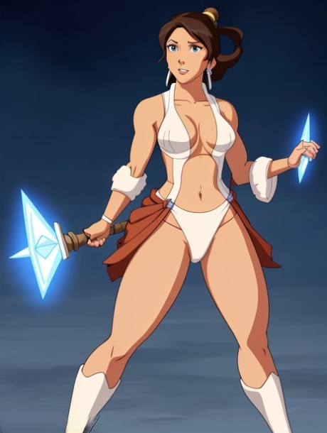 AI generated Hentai babe Korra shows her big boobs & her great ass