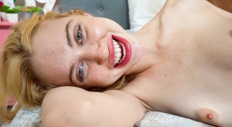 Sexy tiny titted teen Chloe Cherry swallows a dick and gets fucked hard